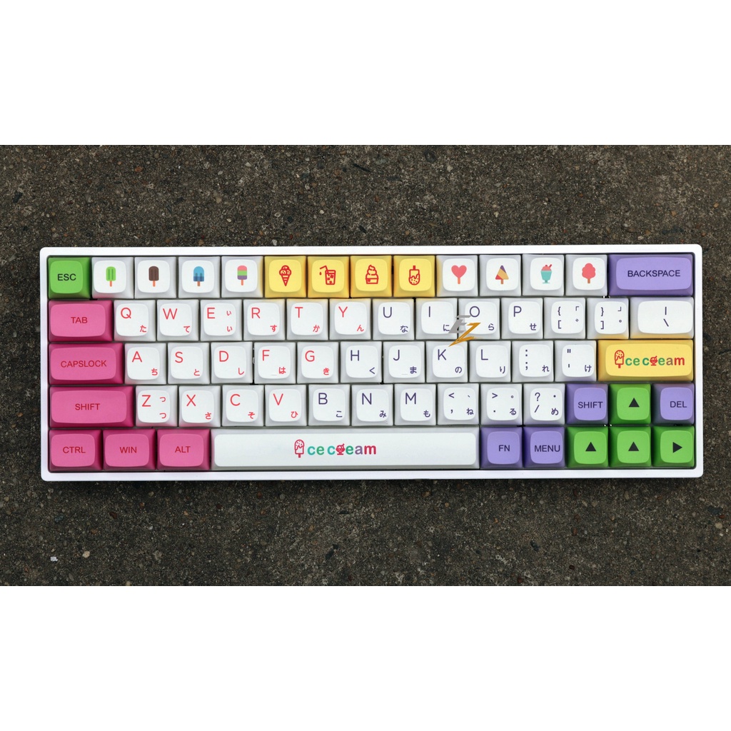 Keycap cho bàn phím Ice Cream Thick PBT XDA Profile 139 Phím | EZPC