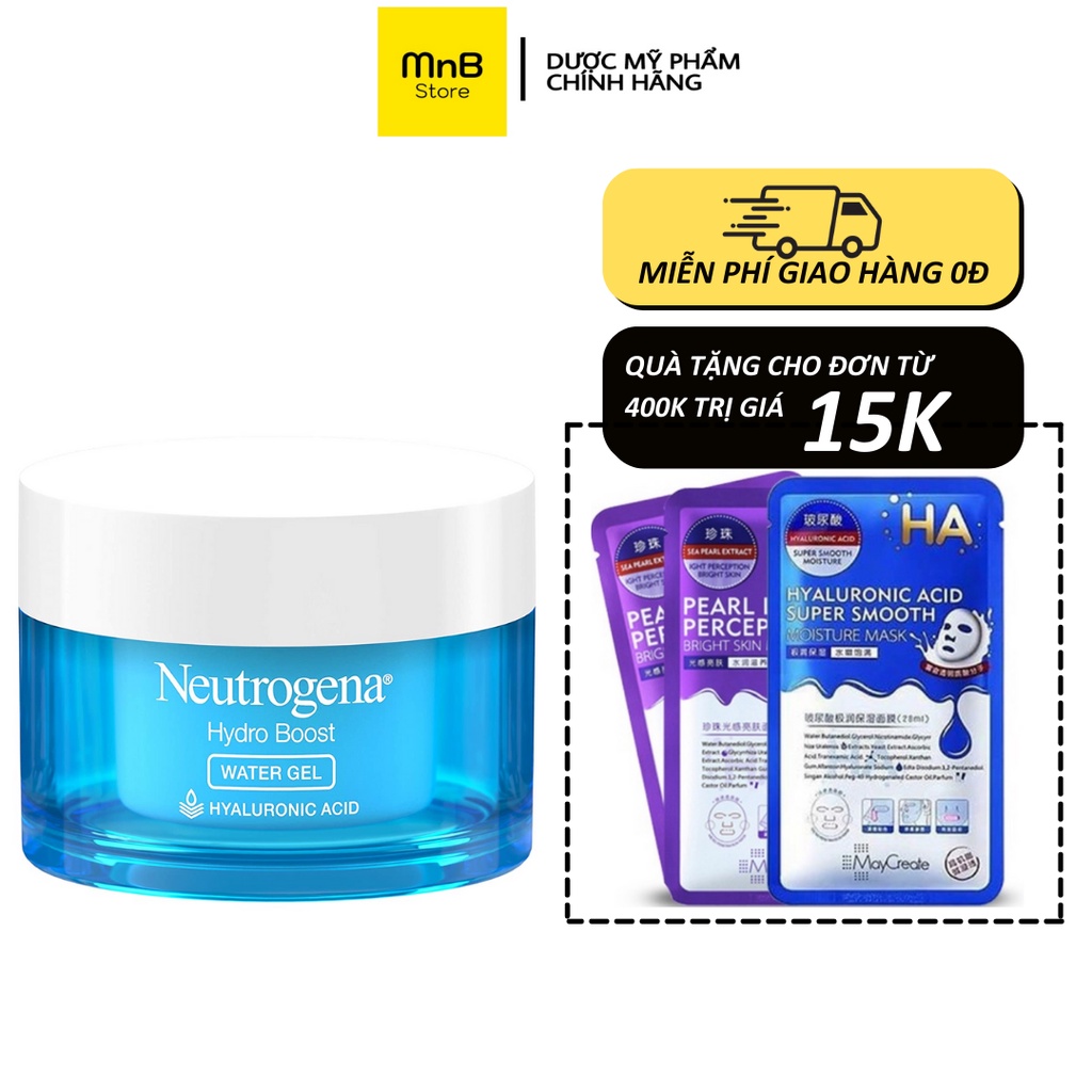 Kem dưỡng ẩm Neutrogena Hydro Boost Water Gel cho da dầu mụn an toàn và mỏng nhẹ 48g