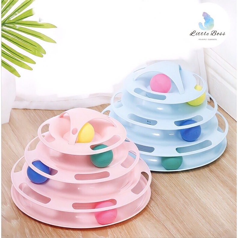 ĐỒ CHƠI THÁP BANH 3 TẦNG CHO MÈO