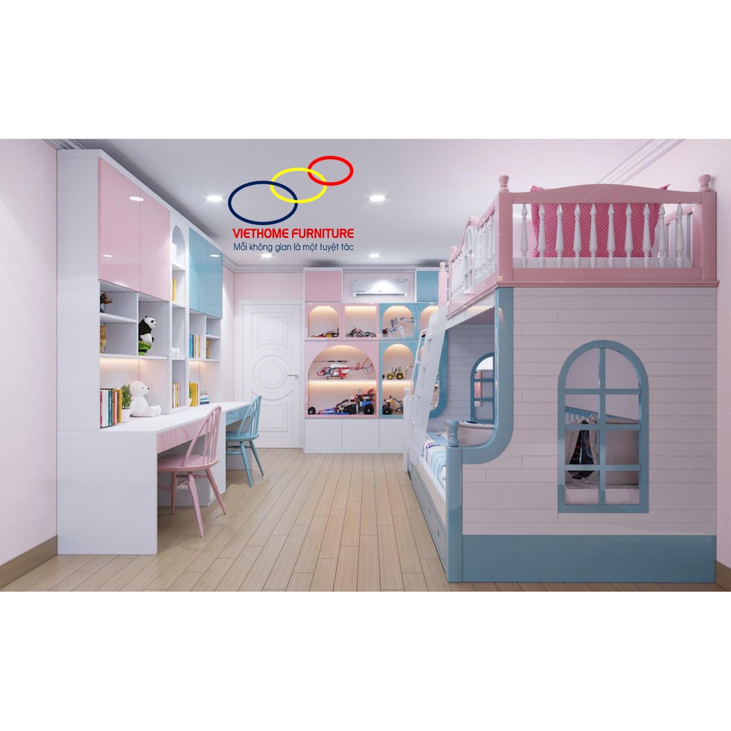 Giường tầng đẹp cho bé - Giường tầng Viethome | BigBuy360 - bigbuy360.vn