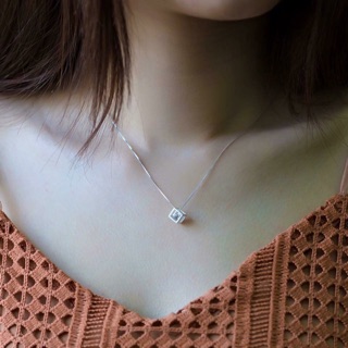Cube necklace - dây chuyền lập phương - bạc 925