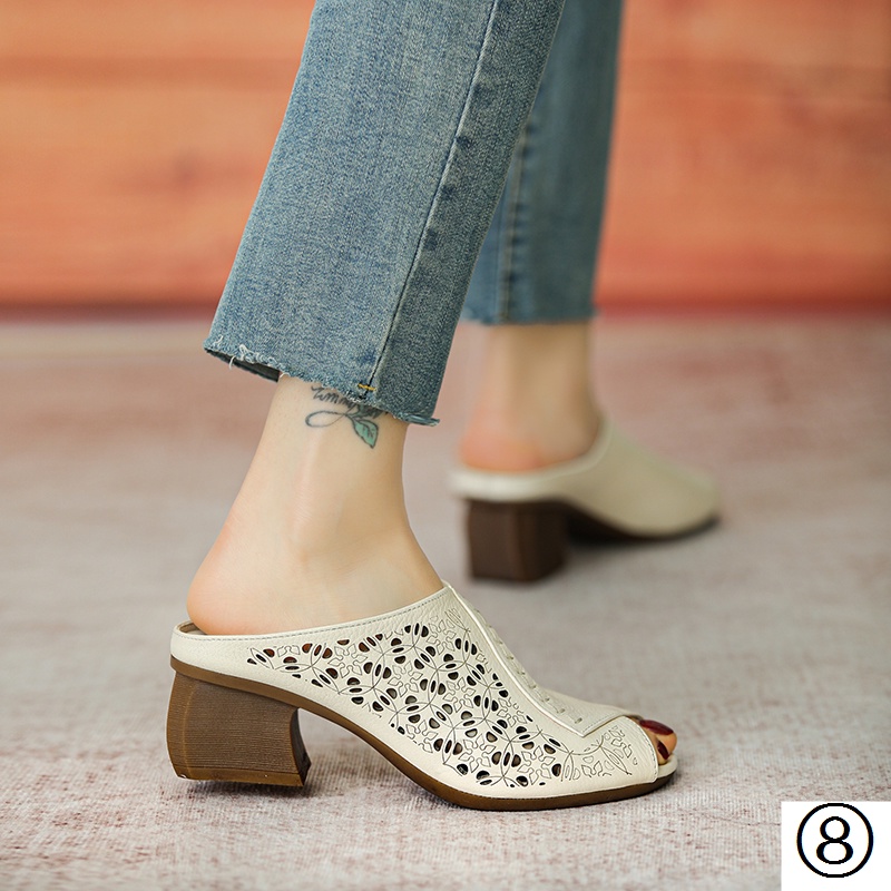 Dép Sandal Da Đế Dày Thời Trang Mùa Hè Anh Quốc Cho Nữ