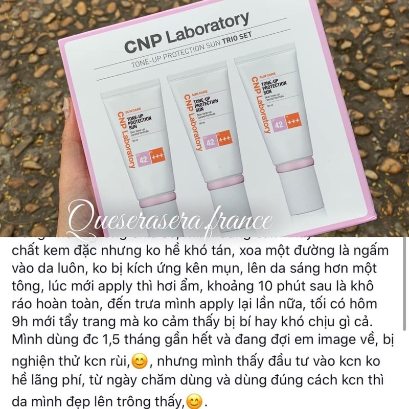 Kem chống nắng CNP siêu lì, mịn khô thoáng, nâng tông nhẹ nhàng