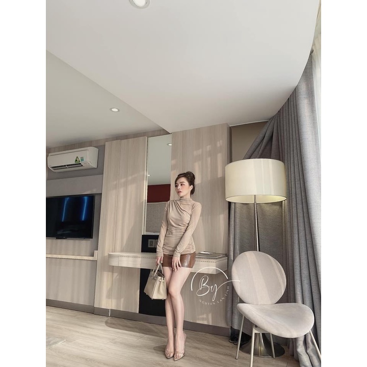 Áo len giấy nhún, co giãn ,ôm body,tôn dáng,dễ phối đồ,hothit cho mùa Thu,Đông,Áo len nữ, tay dài