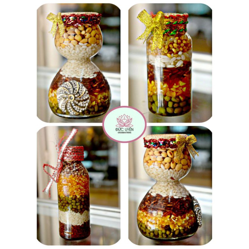 Chai Ngũ Cốc Phong Thủy ( Hũ no đủ - 5 loại đậu )