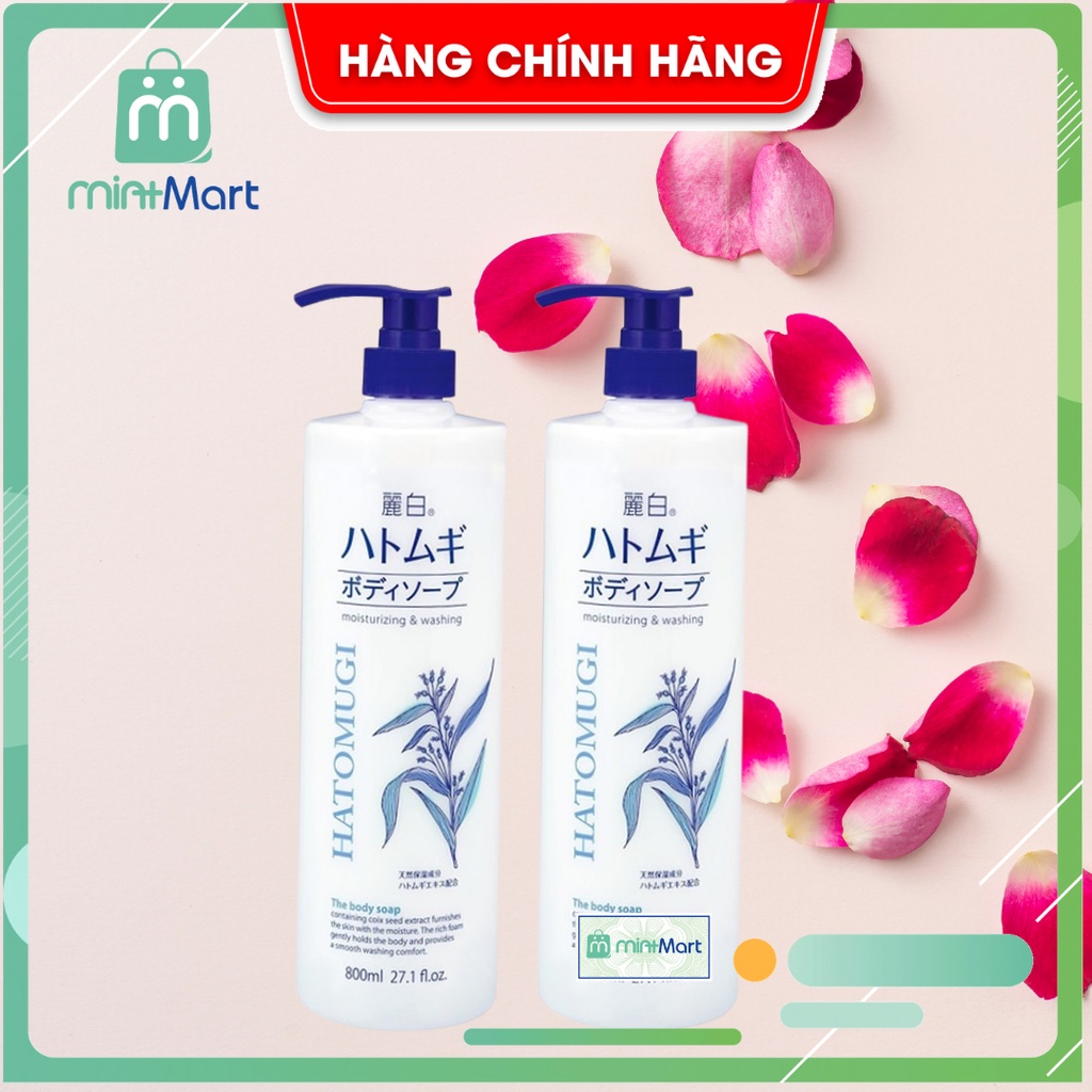 [Chính hãng]Sữa Tắm Trắng Da HATOMUGI Hạt Ý Dĩ Nhật Bản 800ml