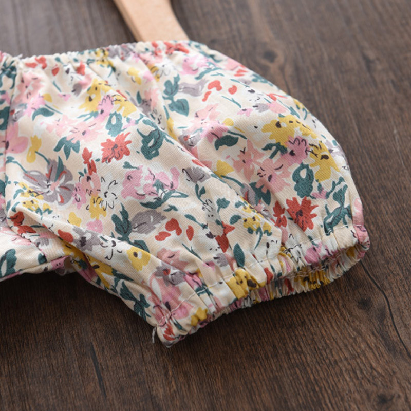 Đầm công chúa BEAR LEADER tay phồng họa tiết chấm bi thời trang mùa hè mới cho bé gái 2-7 tuổi