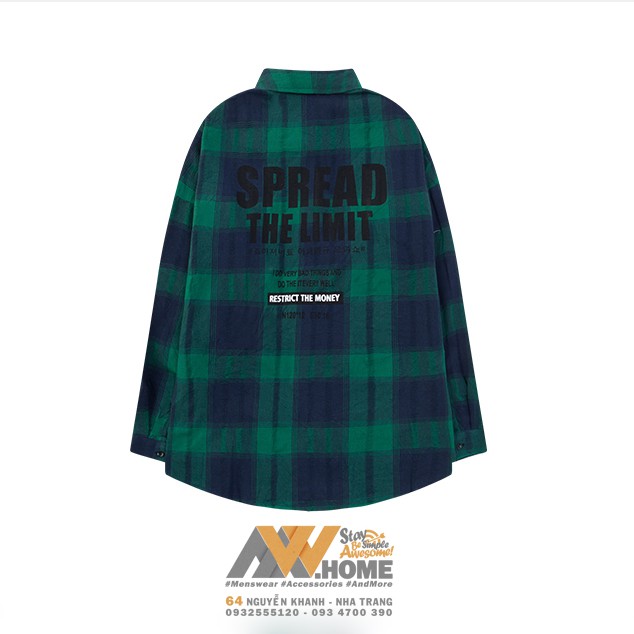 Áo Graphic Flannel - Xanh - Big Size