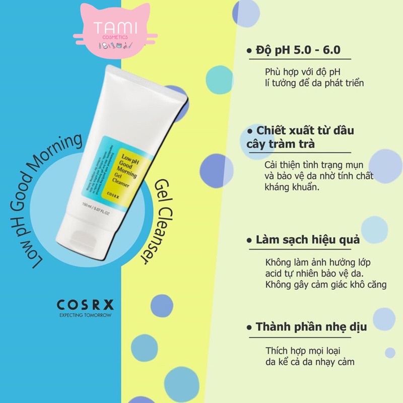 Sữa Rửa Mặt Cosrx Low pH Good Morning Gel Cleanser
