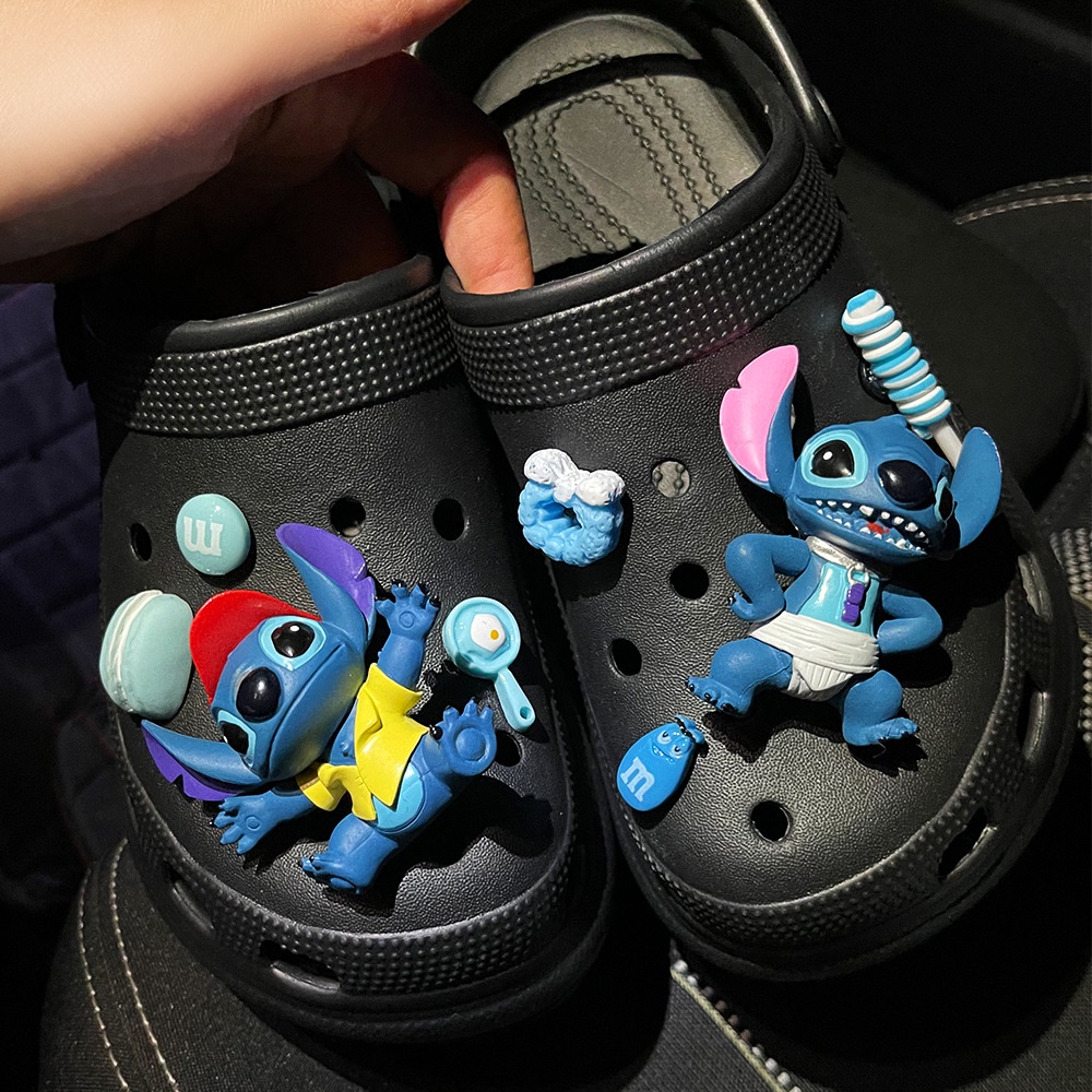 Stellalou Duffy Bear Accessorise Giày Hoạt Hình Dễ Thương Cho Croc Jibbits Bong Bóng Cún Hoa Hướng Dương Jibitz Phù Hợp Với Phụ Nữ