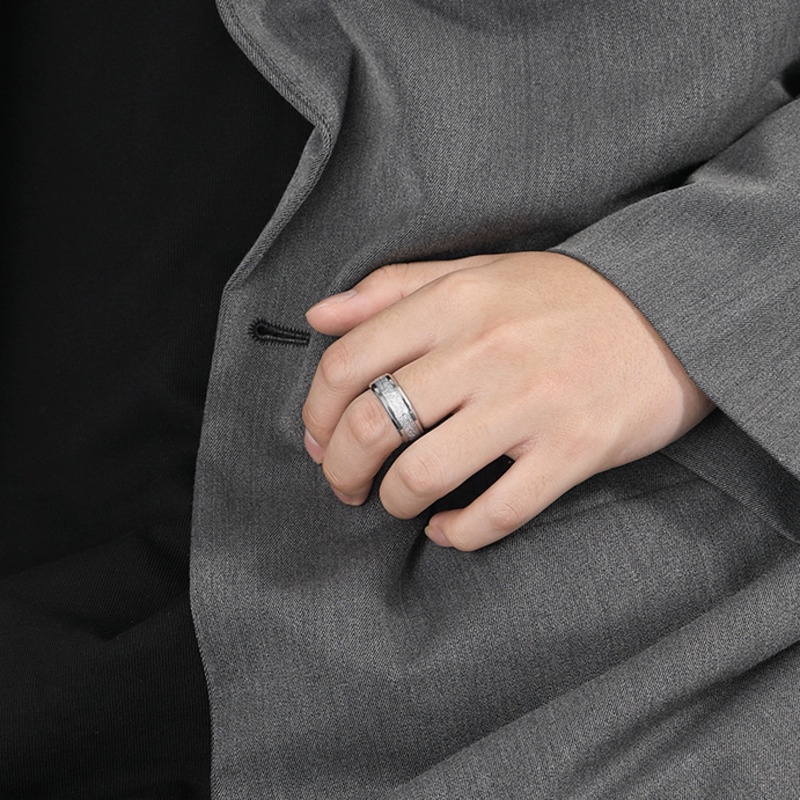 Nhẫn Thép Titan Thời Trang hip hop Hàn Quốc Cá Tính Cho Nam Nữ