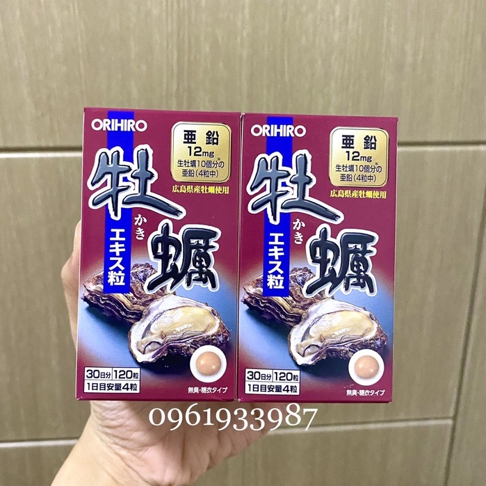 Viên uống tinh chất hàu tươi tăng cường sinh lý Orihiro 120 viên