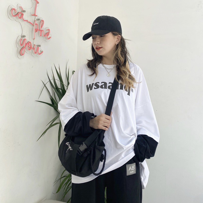 [Mã SKAMA06 giảm 8% tối đa 50K đơn 250K] Áo Phối Tay WSAANQ BIGSIZE Cotton Thô 100% Nam Nữ (Ảnh thật/Có sẵn) | BigBuy360 - bigbuy360.vn