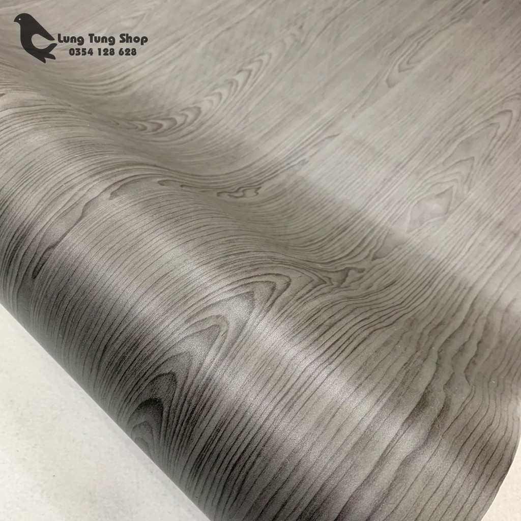 Decal gỗ màu đen - Giấy dán tường bàn tủ có sẵn keo