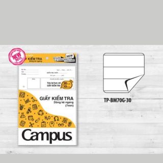 Combo 2 Tập Giấy kiểm tra Campus đơn đôi ( Màu vàng)