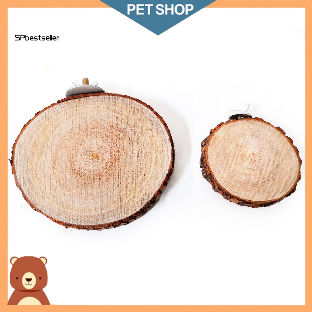Giá Đứng Bằng Gỗ Đồ Chơi Vui Nhộn Dành Cho Chim Vẹt/Chuột Hamster