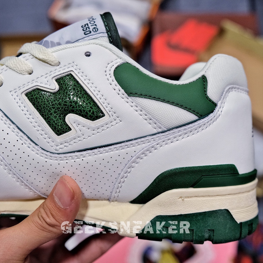 [GeekSneaker] Giày Sneaker Cổ Thấp NB 550 • AIMÉ LEON DOẺ (ALD) X NEW BALANCE 550 White Green - NB550