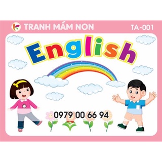 Decal trang trí lớp-phòng tiếng anh- ta001