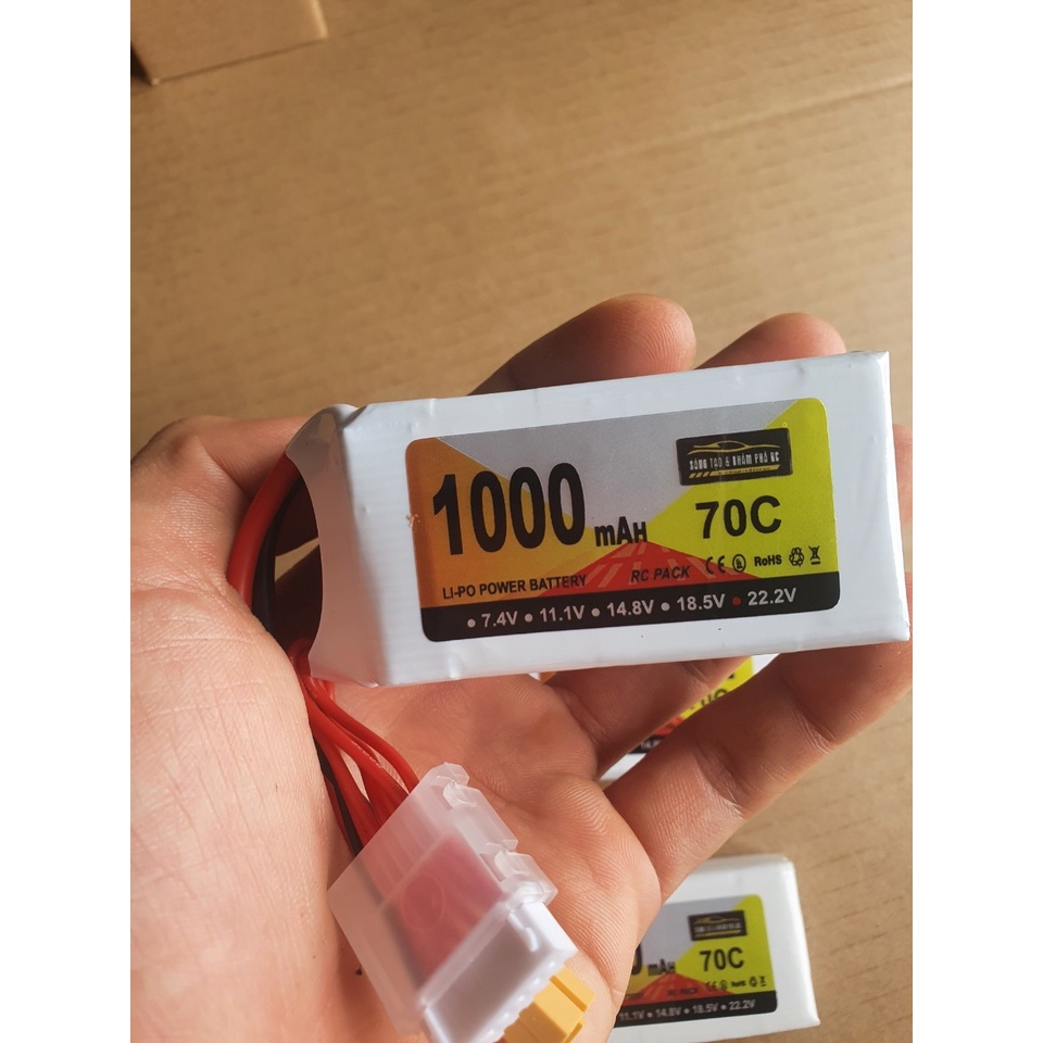 Pin LiPo 3s, 4s, 6s 1000mah 70C dòng xả cao