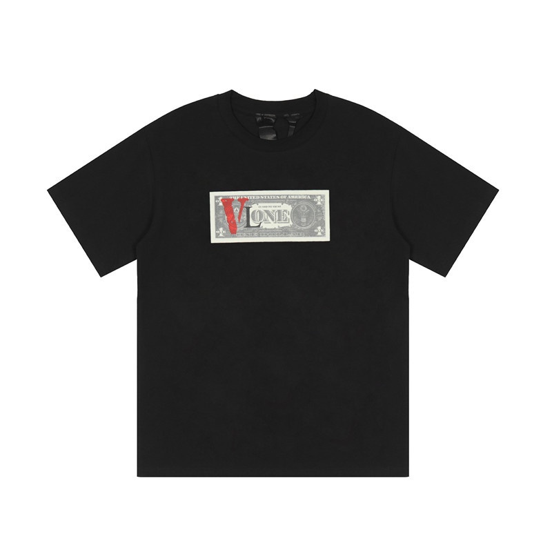 Áo Thun Cotton Tay Ngắn In Chữ VLONE Thời Trang Cổ Điển Cho Cặp Đôi