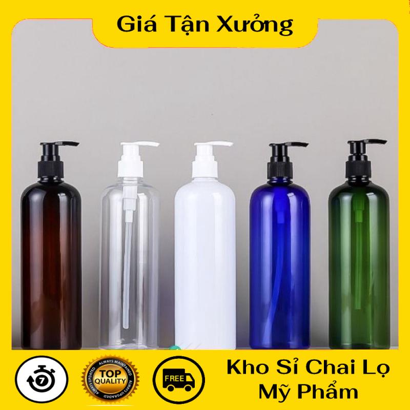 Chai Chiết Mĩ Phẩm ❤ TRÙM SỈ ❤ Chai nhựa pet vòi nhấn 500ml cao chiết mỹ phẩm, phụ kiện du lịch