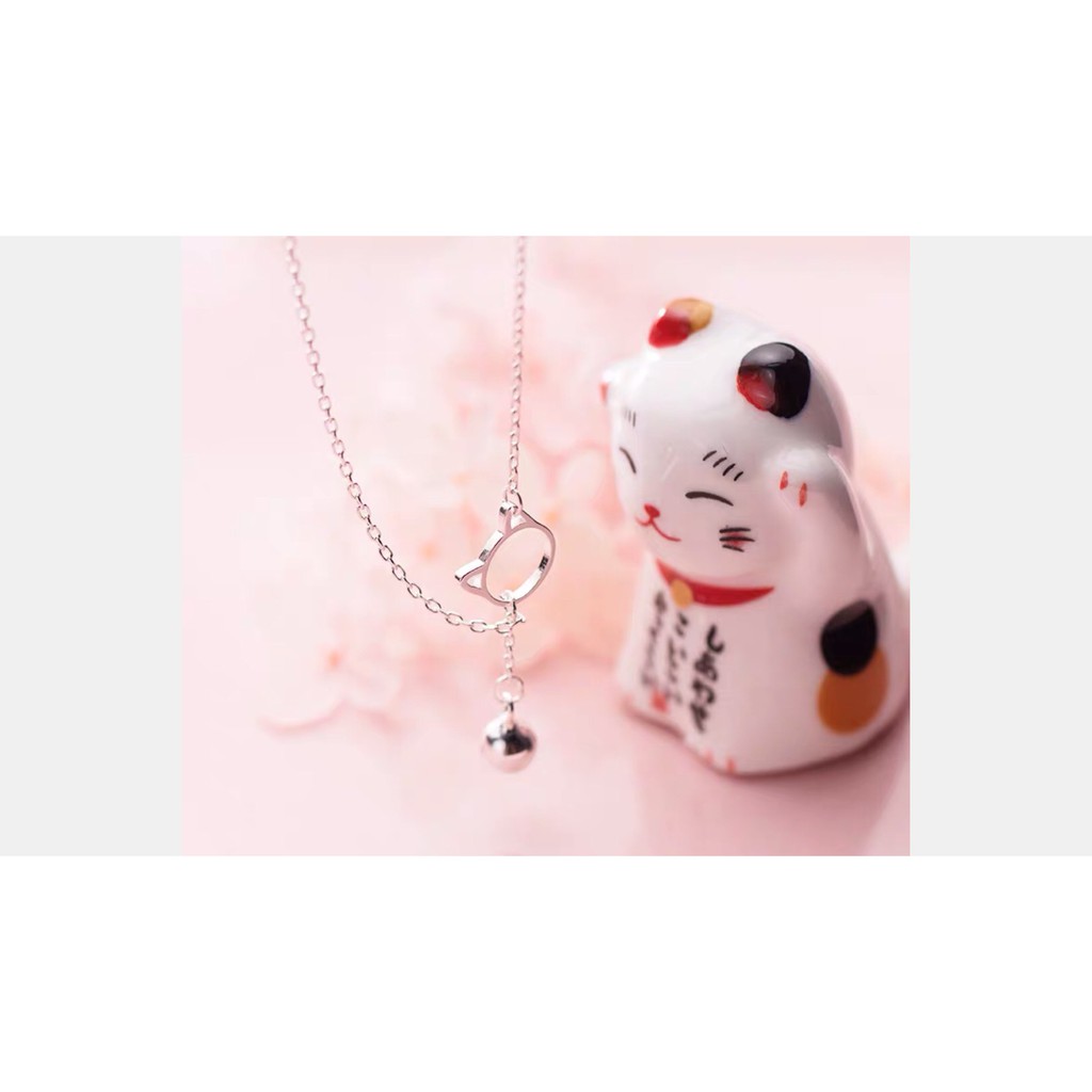 Lắc chân bạc Tlee, lắc mèo mix chuông - TleeJewelry