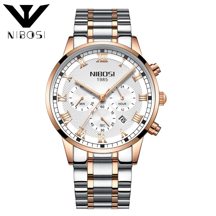 [ xả kho ] ĐỒNG HỒ NAM NIBOSI 2339 DÂY THÉP CAO CẤP, MẪU MỚI 2018