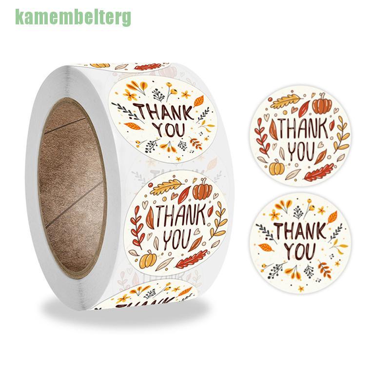 Set 500 Miếng Dán In Chữ Thank You 1 Inch Dùng Để Trang Trí Gói Quà