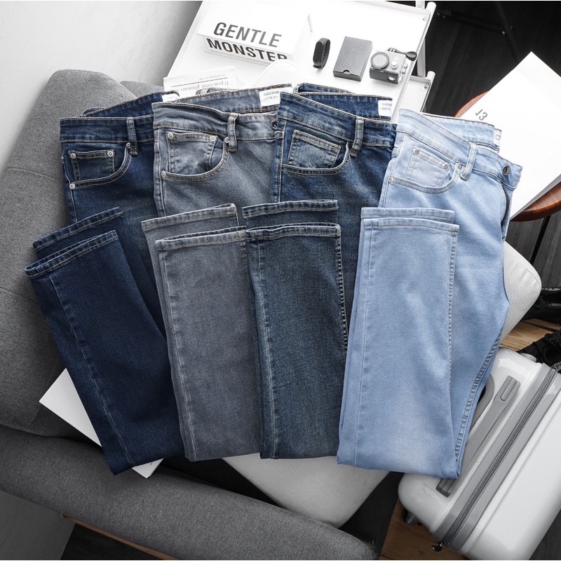 Quần jean nam xanh rêu wax quần bò nam đẹp cao cấp phong cách thời trang co dãn ống ôm mẫu mới haian jean