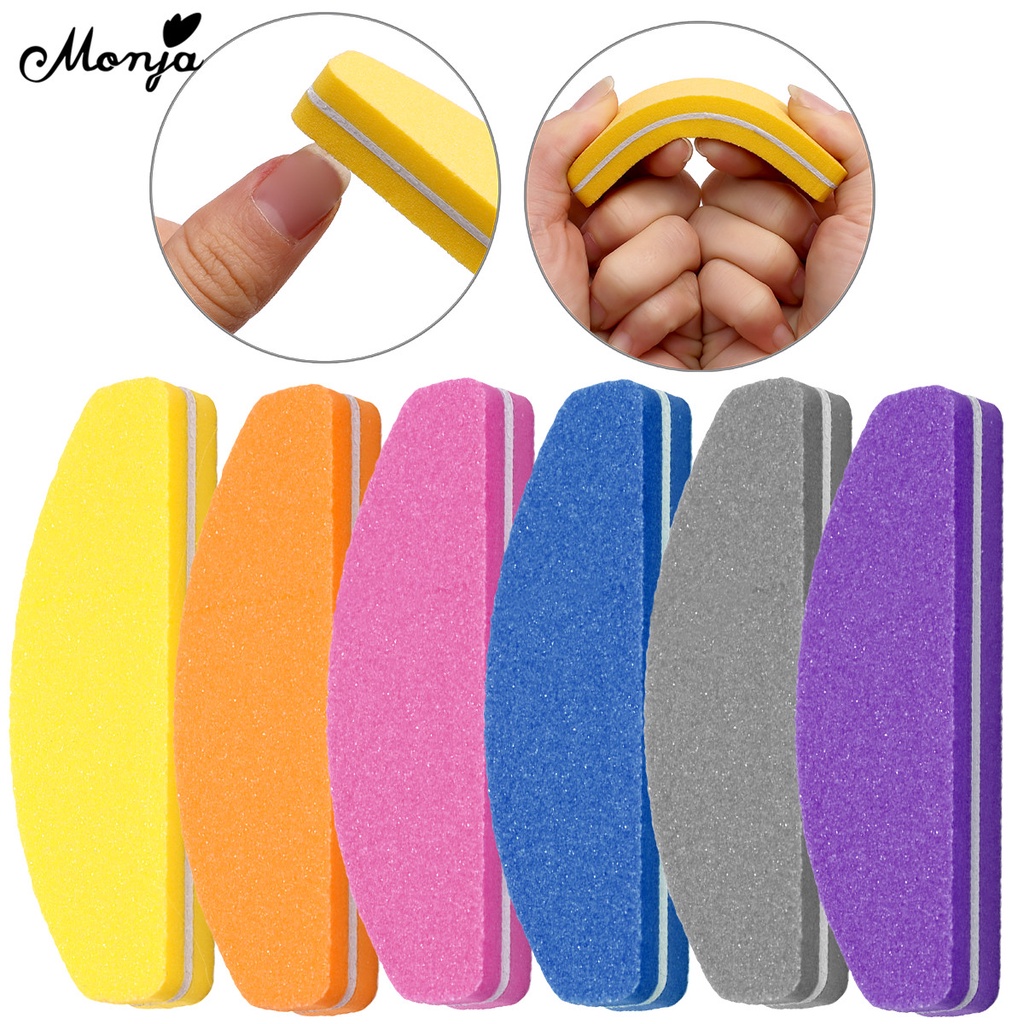 Dũa Móng Tay Monja Mini Hai Mặt 100/ 180 Grit Làm Sạch Được Sử Dụng Lại Được Tiện Lợi