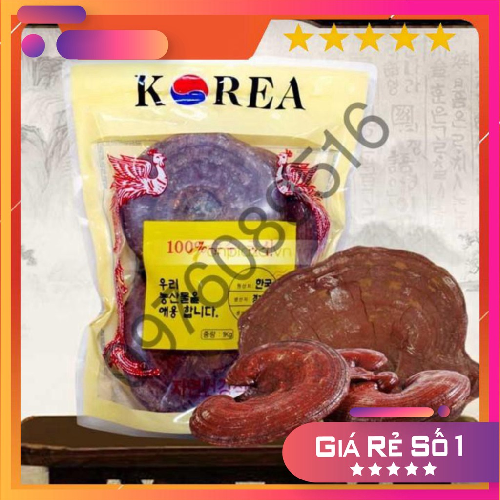 Nấm linh chi tai đỏ 6 năm tuổi Hàn Quốc, Túi 1kg