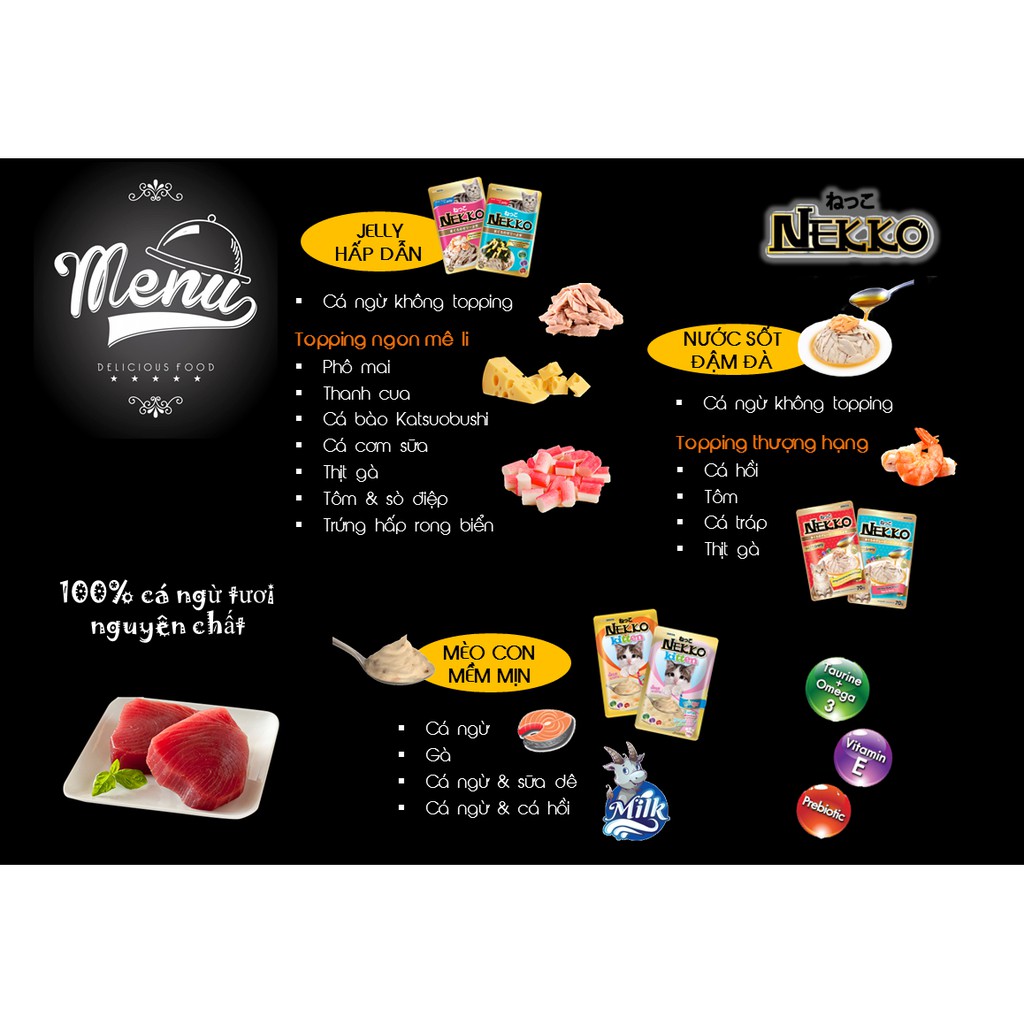 Pate cho mèo Nekko gravy jelly 70g, thức ăn tăng cân mèo lớn trưởng thành kén ăn Con Mèo Xiêm