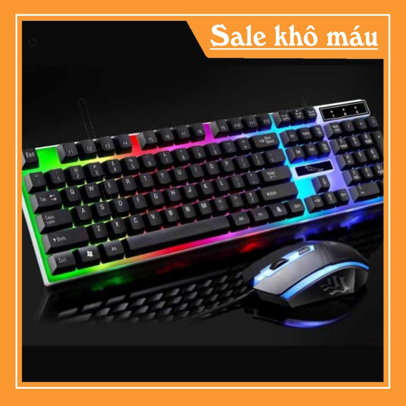 Bộ Bàn Phím, Chuột Giả Cơ LED 7 MÀU RAINBOW SIÊU ĐẸP GAMING G21 PRO NEW 2020 Bản Cao Cấp