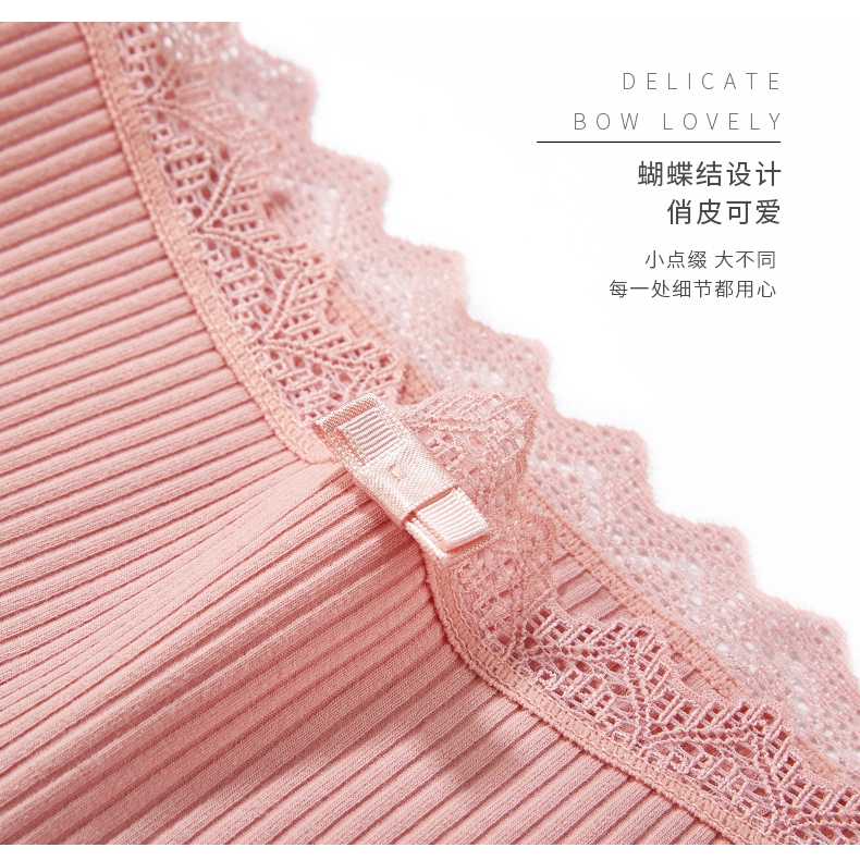 Quần lót viền ren chất liệu cotton mềm trang trí nơ dễ thương gợi cảm cho nữ | BigBuy360 - bigbuy360.vn