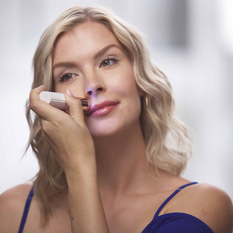 Máy Tẩy Lông Không Đau Hình Thỏi Son Tiện Dụng Cho Nữ