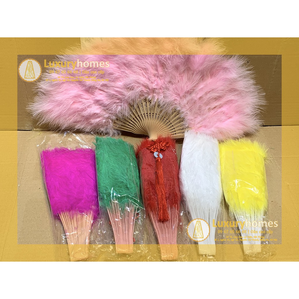 Mua Quạt lông vũ loại to đẹp múa cổ trang, Quạt lông vũ trang trí oản ...