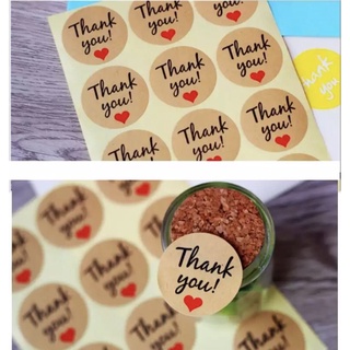 Tem dán, sticker thank you ( 12 tem)