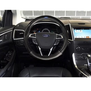 Bọc Vô Lăng Cần Lái Ô tô 4S Carbon Da Cao Cấp logo KIA (Đen)