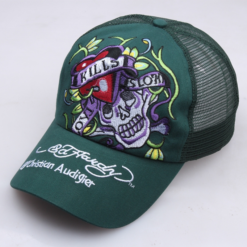 Mũ Lưỡi Trai Thêu Hình Đầu Lâu Phong Cách Cá Tính