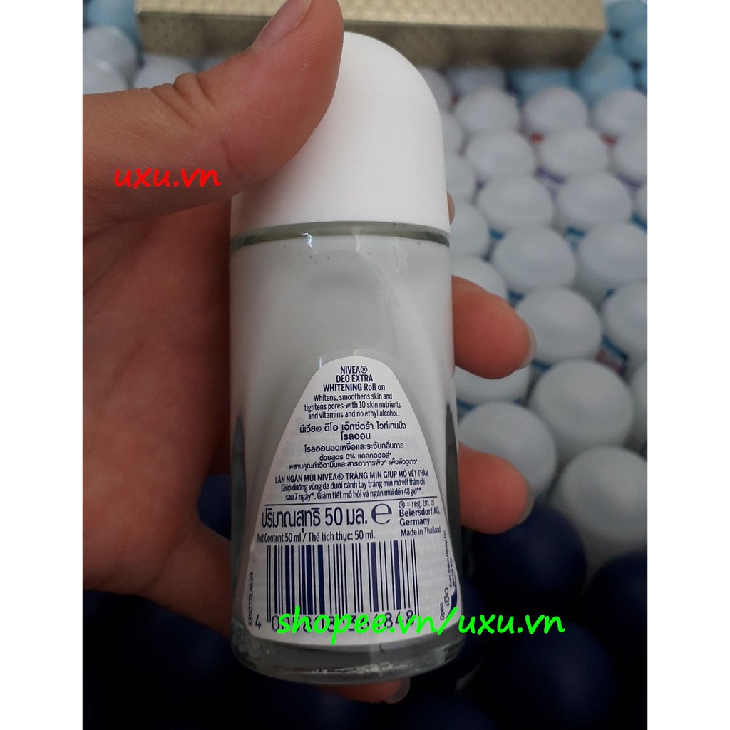 Lăn Khử Mùi Nữ 50Ml Nivea Trắng Mịn Mờ Vết Thâm Extra Whitening, Với uxu.vn Tất Cả Là Chính Hãng. | BigBuy360 - bigbuy360.vn