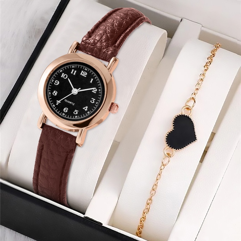 Đồng Hồ Quartz Nữ Dây Da Thiết Kế Đơn Giản