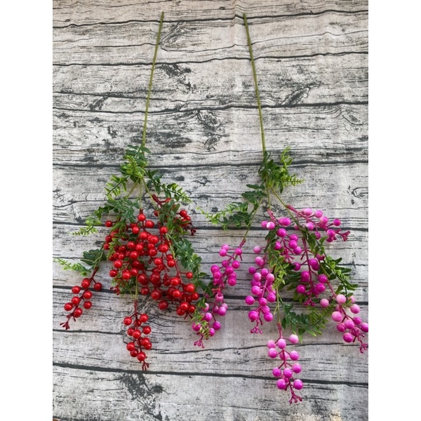 Cherry cành cao - đào đông - lựu phú quý- hoa lụa trang trí