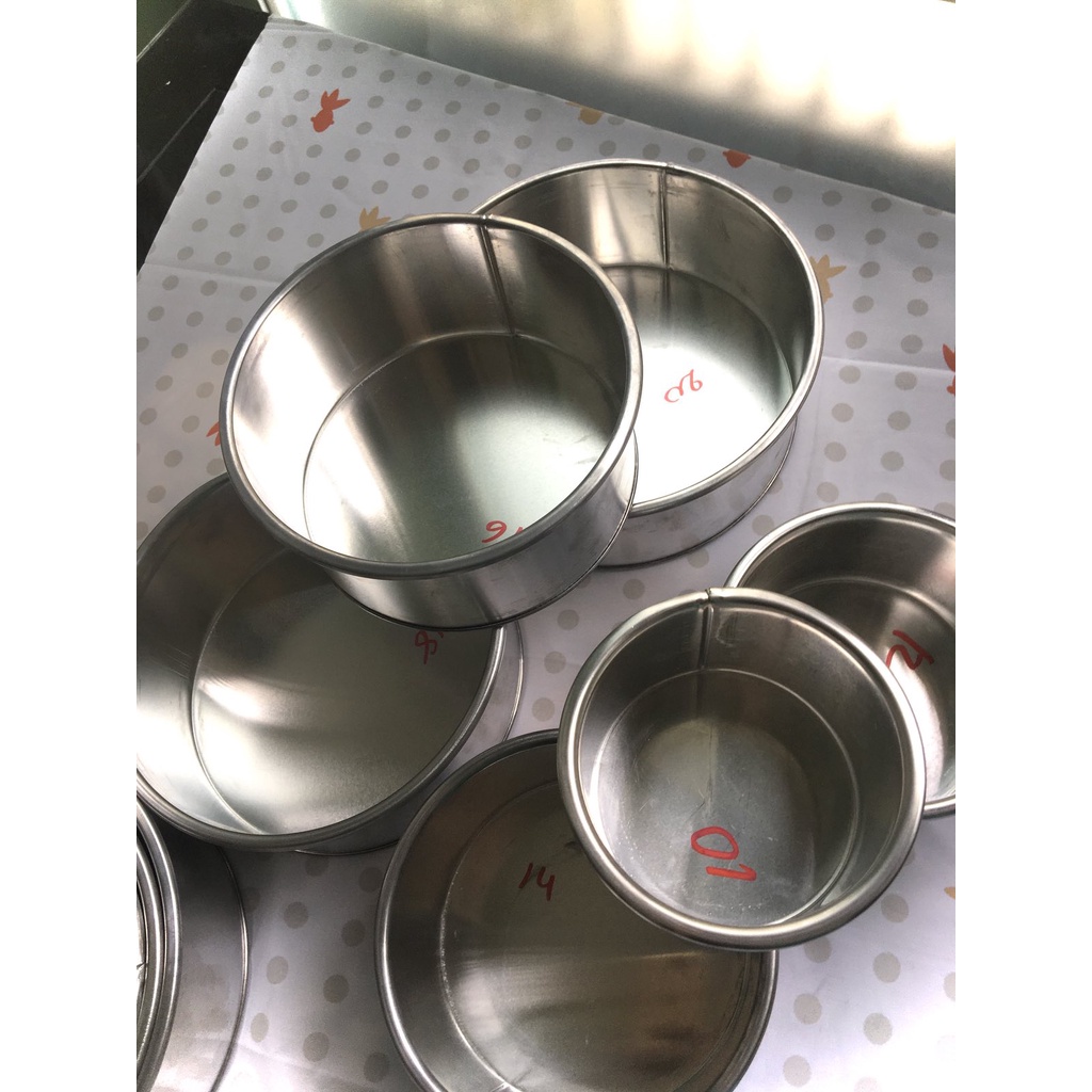 (Khuôn Tròn Đế Liền) Khuôn Làm Bánh bằng nhôm hình tròn nhiều kích thước