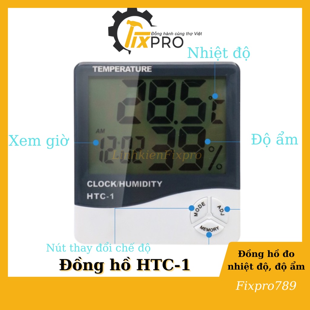 Đồng hồ đo nhiệt độ , độ ẩm HTC-1 chất lượng tốt