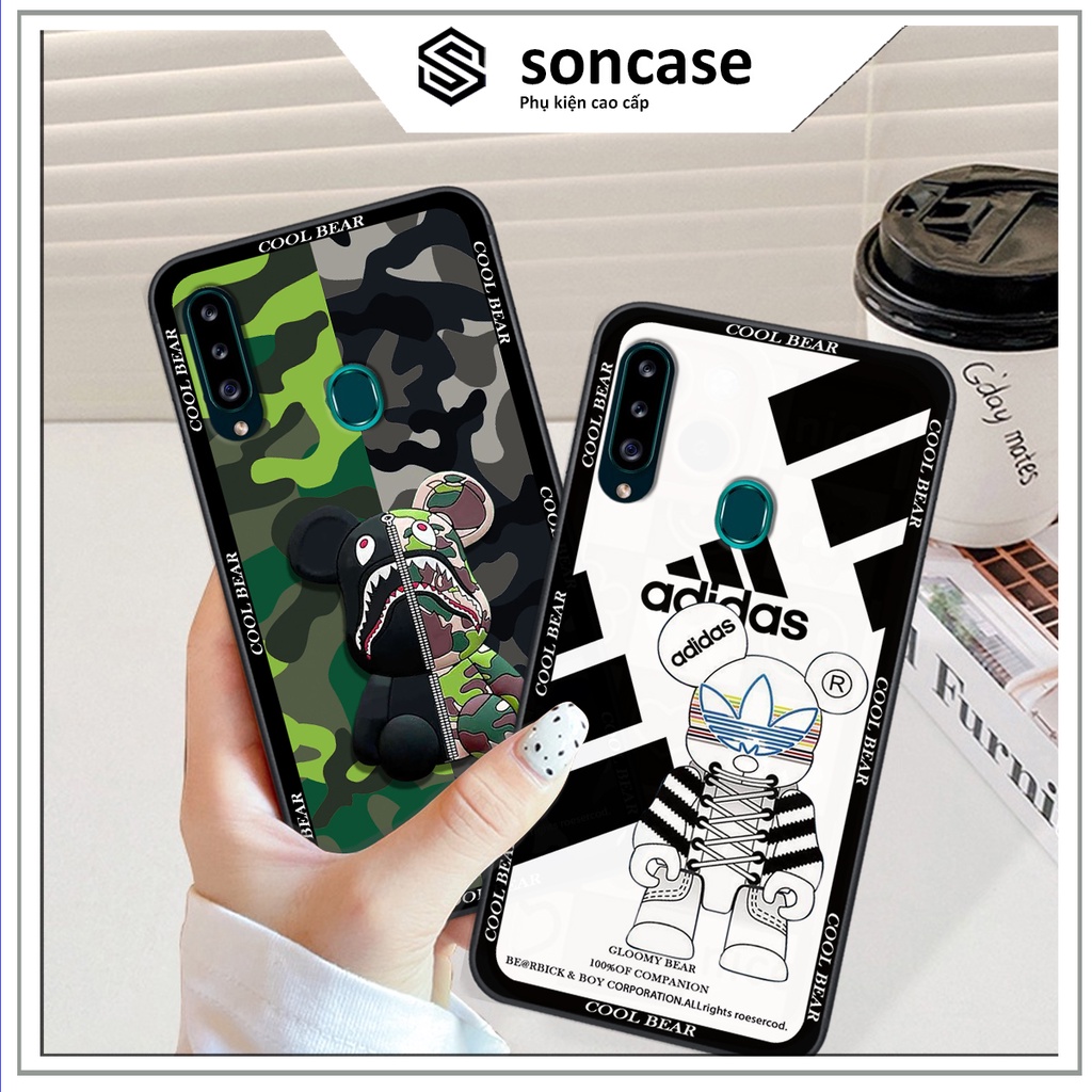 Ốp Samsung A20s in hình Stixker,bearkick cute và dễ thương, ốp lưng Son store 6868