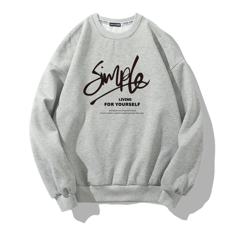Áo Hoodie Nam form rộng  Cotton Nỉ da cá (Kèm hình thật chất áo có Logo Thương hiệu)  mẫu SIMPLE 5 màu cơ bản