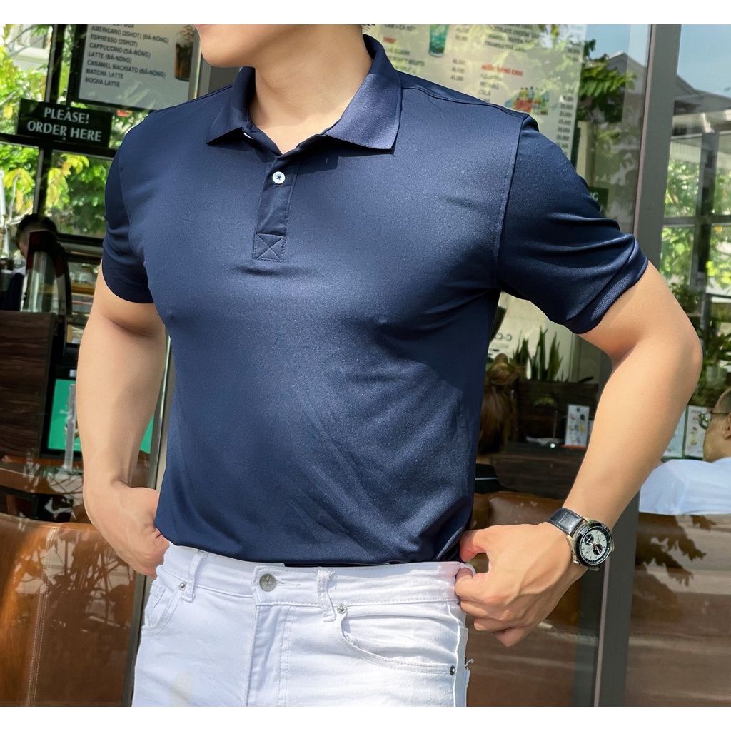 Áo thun polo nam trơn CLASSIC vải cá sấu cotton cao cấp, chuẩn form, đơn giản thanh lịch