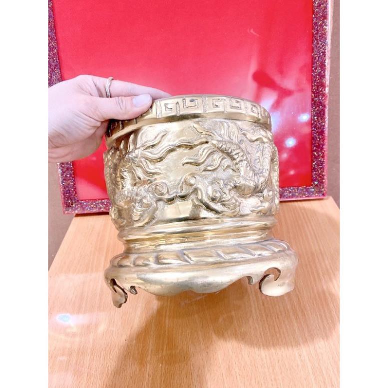 Đồ Đồng Thờ Cúng Phong Thủy BÁT HƯƠNG ĐỒNG CỒ CAO 20 cm nặng  3.5 kg chất liệu bằng  đồng  💯