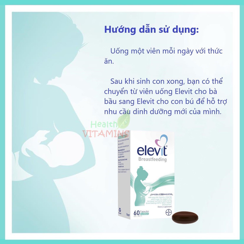 Elevit Sau Sinh – Elevit Breastfeeding Của Úc, 60 viên