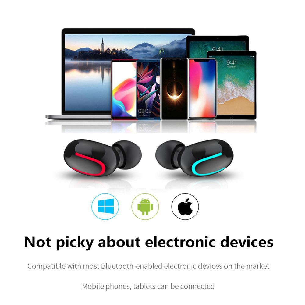 Tai nghe không dây TWS 3D Stereo Mini Tai nghe Bluetooth 5.0 với Mic Sports Tai nghe ghép nối tự động chống nước